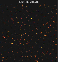 Wall Mural - sparks isolated realistic lighting with transparency for design.sparks realistic effect. sparks from