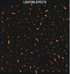 Wall Mural - sparks isolated realistic lighting with transparency for design.sparks realistic effect. sparks from