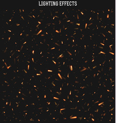 Wall Mural - sparks isolated realistic lighting with transparency for design.sparks realistic effect. sparks from
