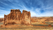 Majestic Red Rock Formation In Arches National Park