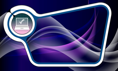 Poster - Abstract box with an internal frame for your text and laptop