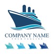 Ship Logo, cruise ship Logo Design Vector