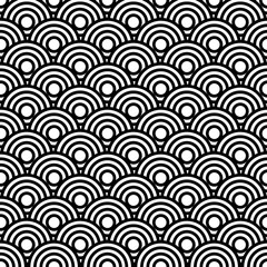 Wall Mural - chinese seamless black and white pattern vector background. perfect for wallpapers, pattern fills, w