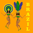 Brazil carnival girls vector illustration