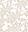 Vector seamless floral pattern with decorative leaves on white background