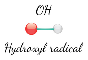 Wall Mural - OH hydroxyl radical