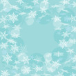 © EkaterinaP - Blue winter background with snowflakes. Vector