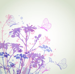 Poster - Abstract floral background