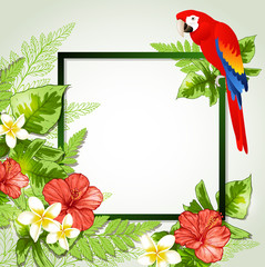 Wall Mural - Summer floral frame