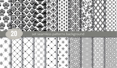 Wall Mural - vector damask seamless pattern background.pattern swatches included for illustrator user, pattern sw