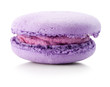 purple macaroon isolated on the white background