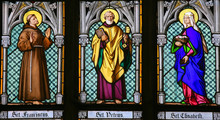 Stained Glass - Saints Francis, Peter And Elisabeth