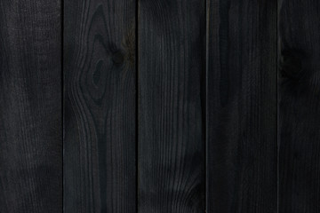 Wall Mural - Dark black wooden background