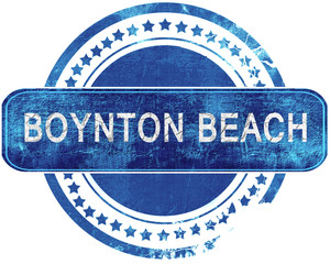 Wall Mural - boynton beach grunge blue stamp. Isolated on white.