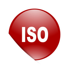 Poster - iso red circle glossy web icon