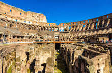 Arena Of Colosseum Or Flavian Amphitheatre In Rome