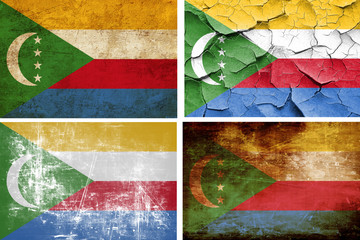 Wall Mural - Comoros flag collection. 4 different flags on white background
