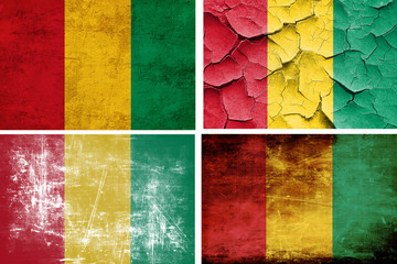 Wall Mural - Guinea flag collection. 4 different flags on white background
