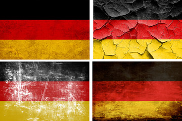 Wall Mural - German flag collection. 4 different flags on white background