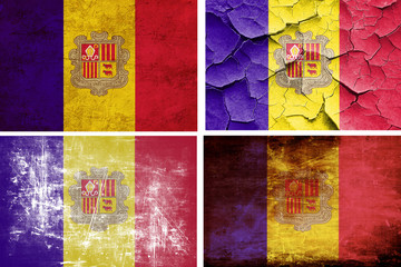 Wall Mural - Andorra flag collection. 4 different flags on white background