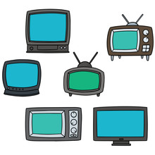 Vector Set Of Television