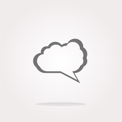 Poster - vector abstract cloud on web icon button isolated on white
