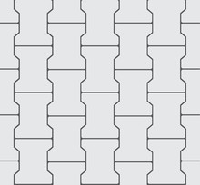 Seamless Interlocking Pavement Background - Grey Vector Pattern