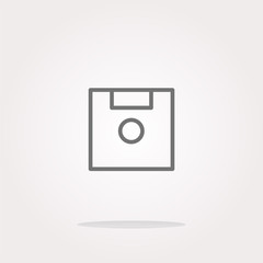 Poster - vector disk web button (icon) isolated on white
