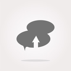 Poster - vector Upload from cloud icon. Upload button. Load symbol