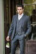 © theartofphoto - Handsome bridegroom in grey suit