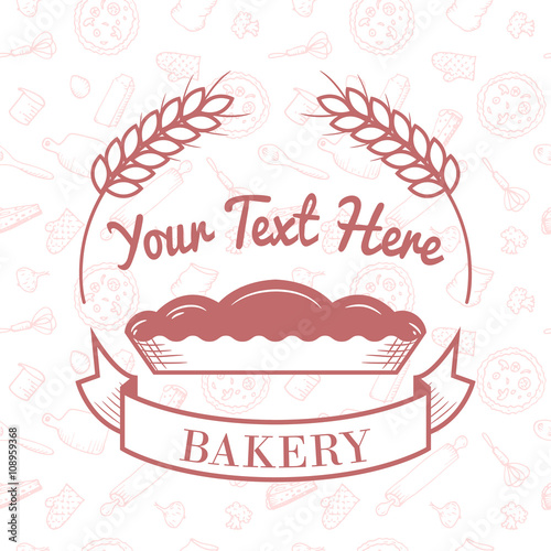 Vintage Monochrome Bakery Emblem Old Style Elements Logos
