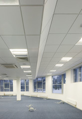 Office, repair and finishing facilities. Ceiling lighting and ventilation. Utilities.