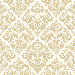  Oriental classic golden ornament. Seamless abstract pattern. Fine orient background for design and decorate