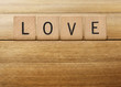 Wooden Scrabble Letter love