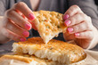 © Andrey Cherkasov - Piece of bread in woman hands