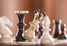 Black Chess King Crashes White Chess King.