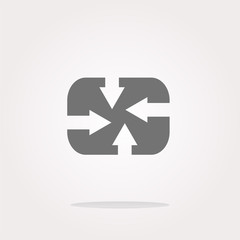 Poster - vector Upload from cloud icon. Upload button. Load symbol