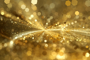 Abstract gold bokeh background