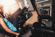 © Ivan Kurmyshov - Woman working exercise on training apparatus in club