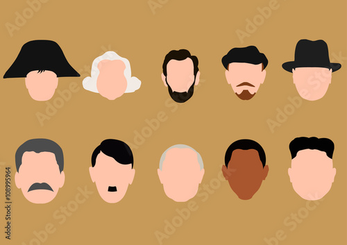 Cuadros en Lienzo Historical person, presidents heads without faces