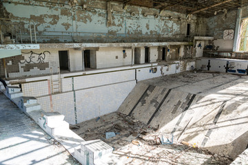 Swimming pool in Pripyat, Chernobyl