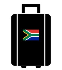 Sticker - Drapeau de l'Afrique du sud sur une valise