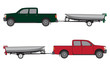 Boat trailer with pickup