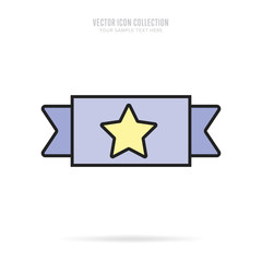 Wall Mural - awar icon vector isolated on white background. flat design style.