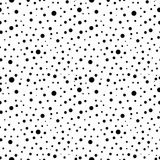 Fototapeta Psy - Seamless vector pattern with dots. Black and white background.