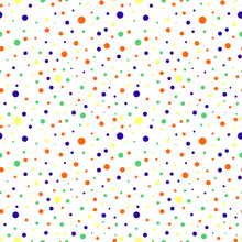 Seamless Vector Pattern With Dots. Colorful Background.