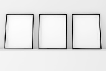 Poster - Blank Picture Frames. 3d Rendering