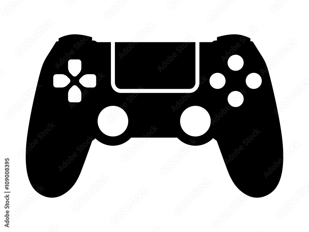 Video game controller / gamepad flat icon for apps and websites - obrazy, fototapety, plakaty 