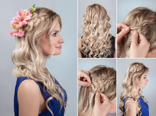 Hairstyle Braid With Fresh Flowers Tutorial