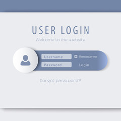 Poster - User Login window concept, login web page, vector illustration